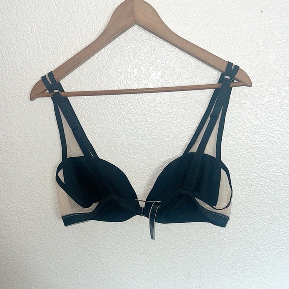 Victoria's Secret Other - Victoria's Secret Black Bra With White Mesh Bralette NEW